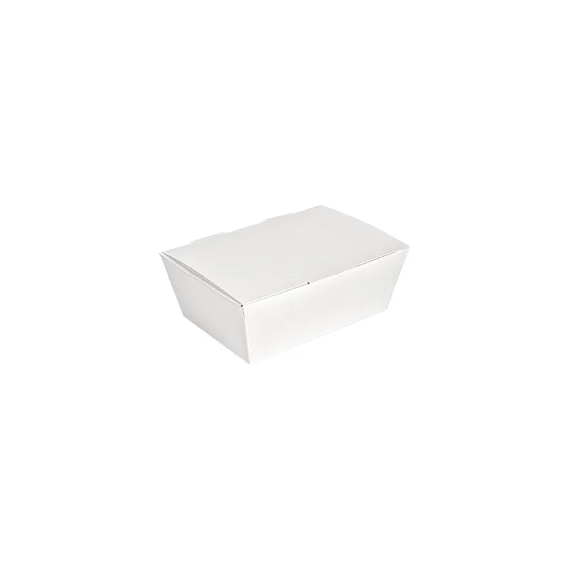 BOÎTES "LUNCH BOX" COUVERCLES THEPACK 500 ML 14x9,7x5 CM BLANC CARTON NANO-MICRO + ALUMINIUM (480 UNITÉ)